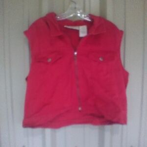 Women's Vintage Red Vest Size XL